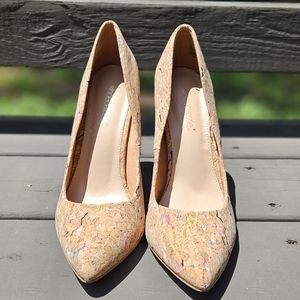 Shoedazzle Simona Cork Heels size 9